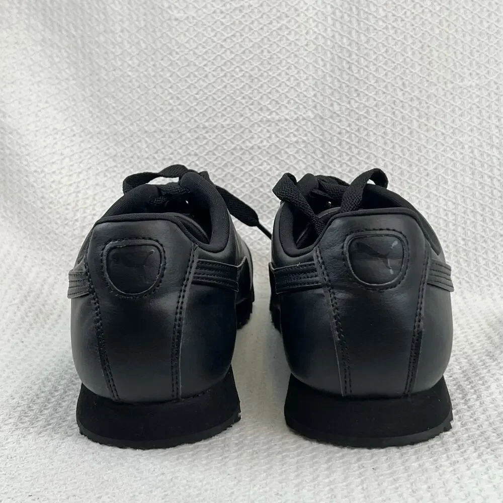 Puma Roma Triple Black Leather Sneakers Men’s Size 8 New EU 40.5 Shoes